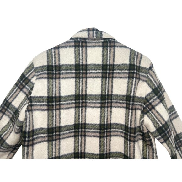 Blank NYC Flannel Plaid Shirt Jacket Shacket Medium Wool Trucker Outdoors Fall - Picture 13 of 16